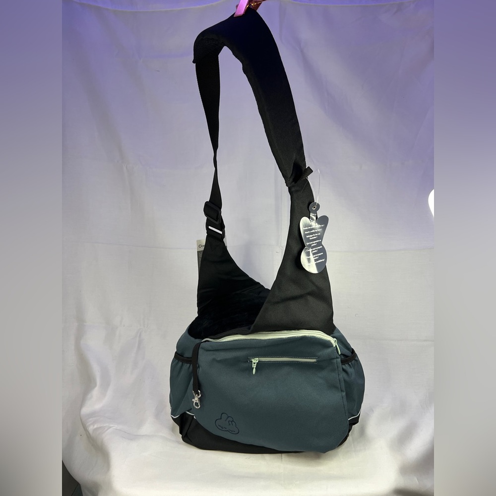 Claessens Kid's 2 in 1 Ergonomic Hip Seat Carrier Diaper Bag Blue/Black